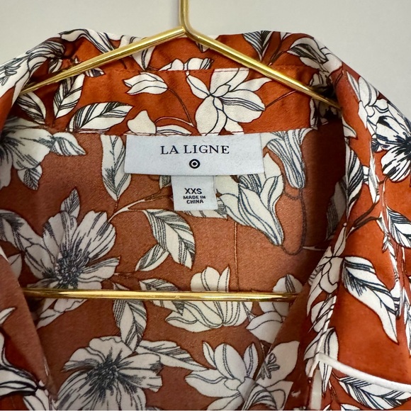 La Ligne x Target - Floral Wide Leg 2 piece Button Front Blouse & Trousers - Picture 10 of 12